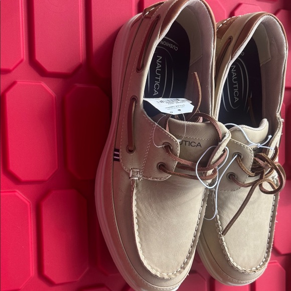 Nautica Men's Beige Boat Shoes - Picture 2 of 4